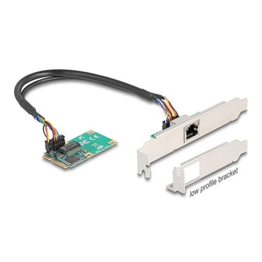 Tarjeta di Rete DeLock 95268 Mini PCI Express Gigabit Ethernet RJ45 Low Profile