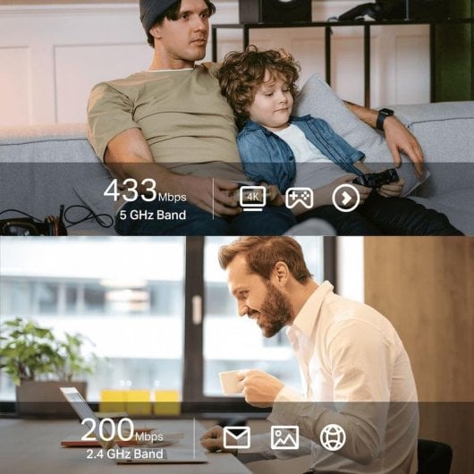 Tarjeta de Rede TP-Link Archer T2UB Nano USB 433 Mbps Dual Band Wi-Fi 5 Bluetooth 4.2