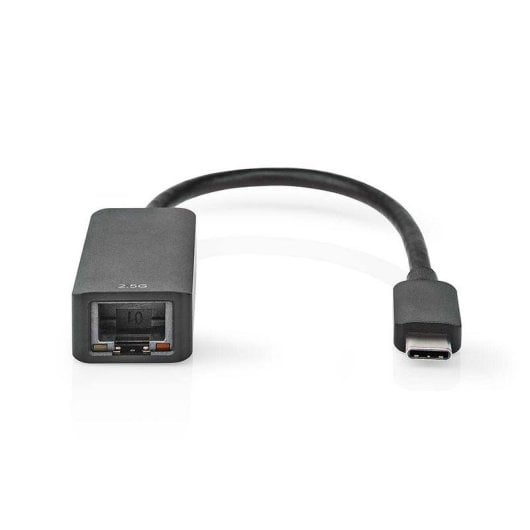 Adattatore USB-C Nedis CCGB64960BK02 RJ45 2.5Gbps PVC 0.2m Nero