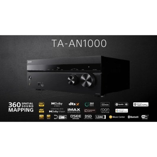 Sony TA-AN1000 Ricevitore AV 7.2 Canali RMS 165W Dolby Atmos Spotify WiFi Bluetooth AirPlay 2 Multiroom