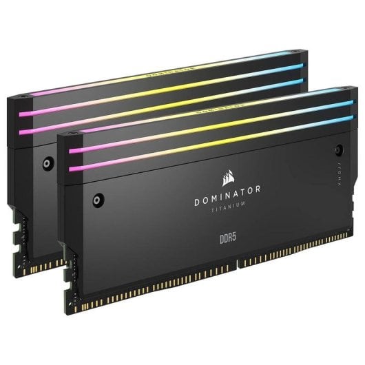 Memoria RAM Corsair Dominator Titanium CMPLEKIT2 2x Kit Iluminación DDR5 RGB Negro
