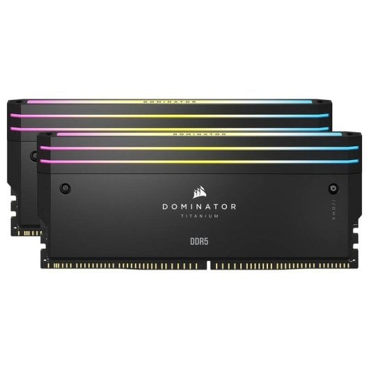 Memoria RAM Corsair Dominator Titanium CMPLEKIT2 2x Kit Iluminación DDR5 RGB Negro