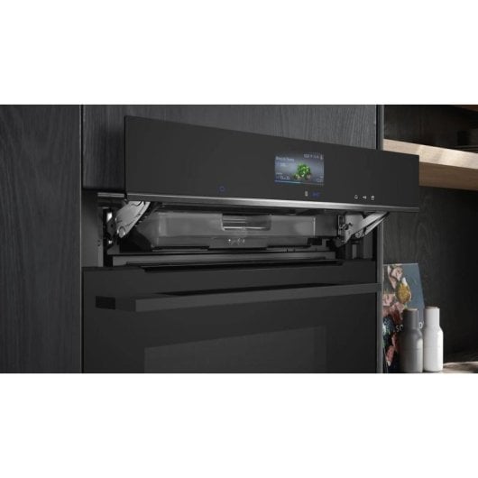 Horno eléctrico Siemens iQ700 HR736G1B1 71 litros Negro-Inox vapor y autolimpieza