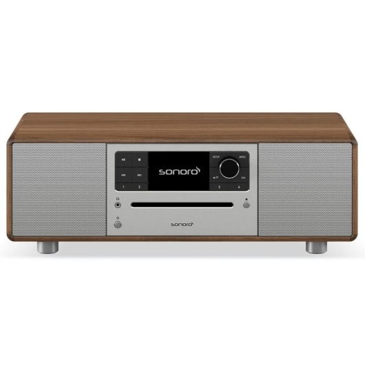Chaîne Hi-Fi Sonoro PRESTIGE SO-331 80W RMS WiFi DAB+ Bluetooth CD Noyer