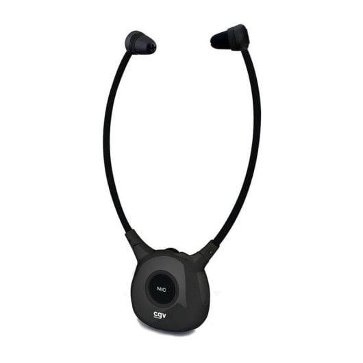 Auriculares CGV Dolfin Onyx Inalámbricos 2,4 GHz para TV con Micrófono Negros