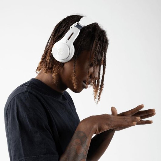 Auriculaires Skullcandy Icon ANC sans fil et filaire Bluetooth avec réduction de bruit active blancs