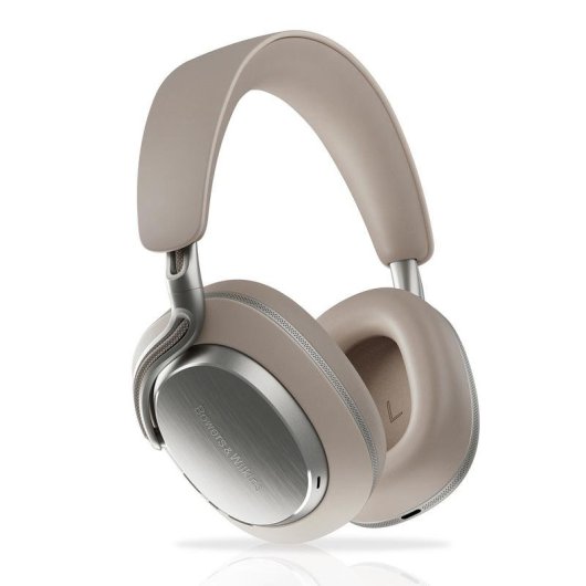 Auriculaires Bowers & Wilkins PX8 S2 sans fil Bluetooth avec Réduction active du bruit, circumaural, pliables, beige