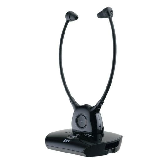 Auriculares CGV Dolphin Onyx Duo inalámbricos 2.4 GHz para TV con micrófono negro