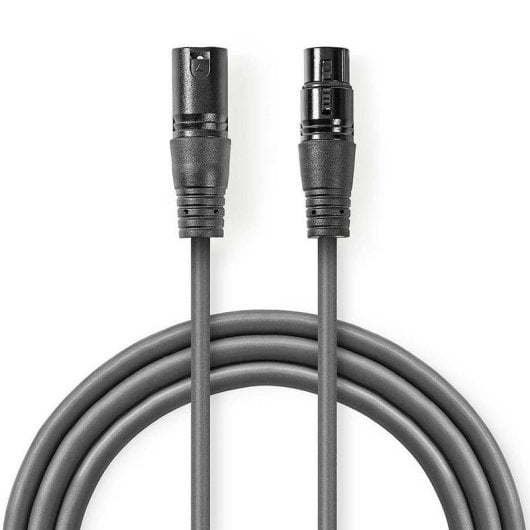 Cable de audio Nedis COTH15010GY05 XLR balanceado 0,5 m gris