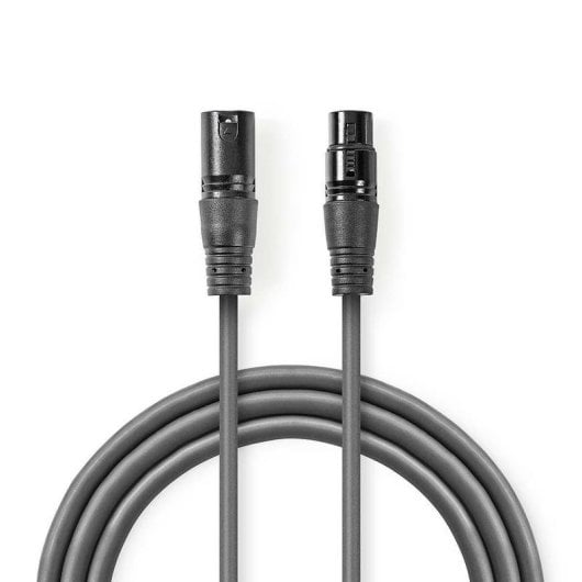 Cable de audio Nedis COTH15010GY15 XLR 3 pines 1,5 m gris
