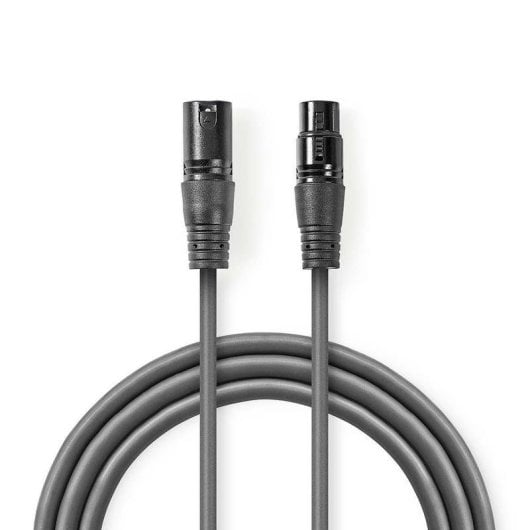Cable de audio Nedis COTG15010GY150 XLR 3 pines balanceado 15 m gris
