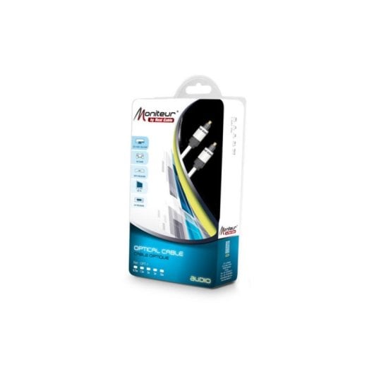 Câble optique Real Cable OPT-1/5M00 5 m Toslink mâle or blanc
