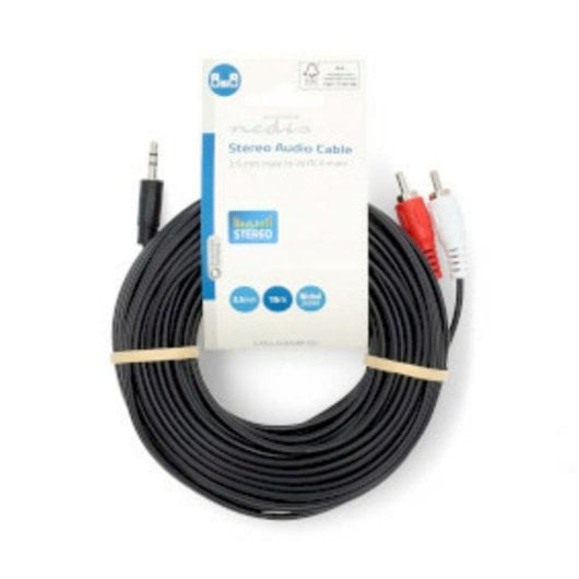 Cable de audio Nedis CAGL22200BK150 3,5 mm a 2x RCA macho 15 m negro