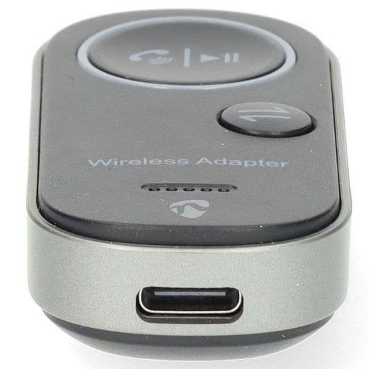 Adaptador de audio Bluetooth Nedis BTTC2500BK con USB-C, jack 3,5 mm y display LCD