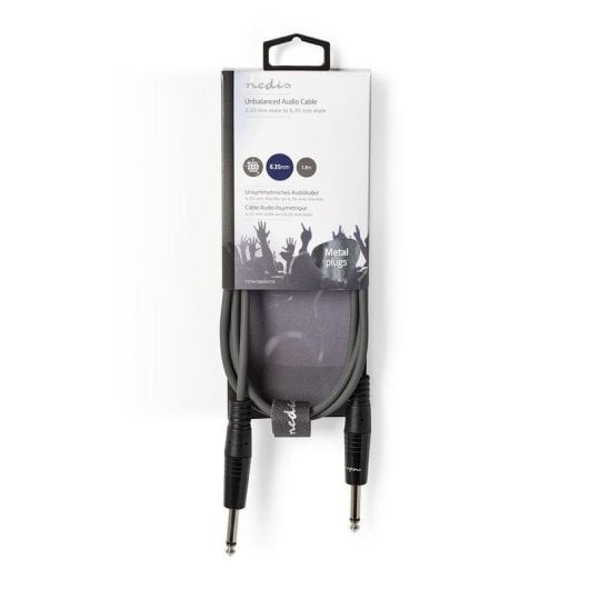 Cable de audio Nedis COTH23000GY15 6,35 mm macho/macho 1,5 m gris