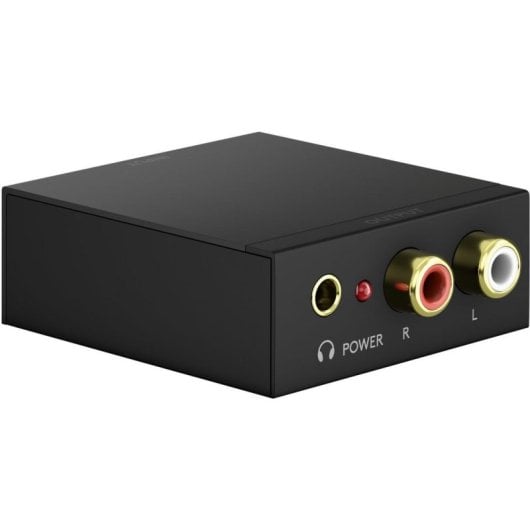 Convertidor de audio Goobay 58493 digital SPDIF coaxial a analógico RCA y jack 3,5 mm