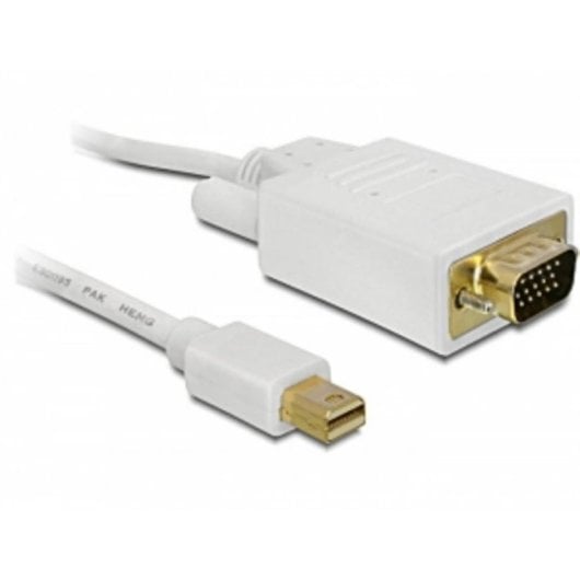 Adaptateur vidéo DeLock 82639 mini DisplayPort vers VGA 1m blanc