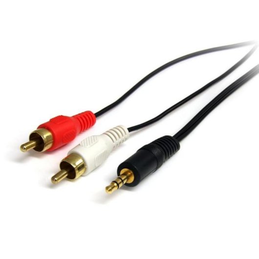 Cable de audio Startech MU3MMRCA Jack 3,5 mm a 2 x RCA 0,92 m negro
