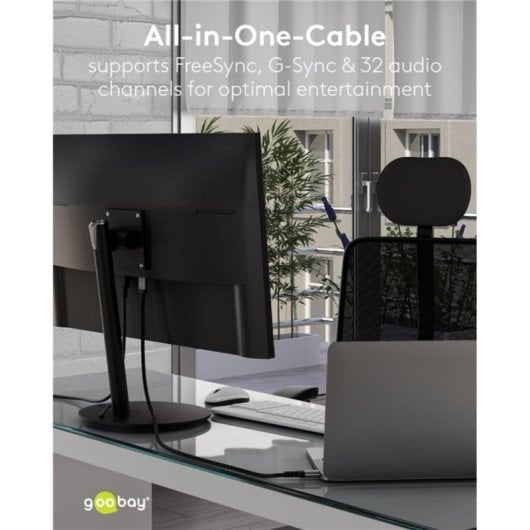 Câble DisplayPort Goobay 75686 3 m 2.1 80 Gbps UHD 16K HDR