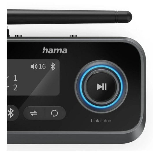 Transmissor Áudio Bluetooth HAMA Link.it duo Conversor USB-C/Jack/RCA aptX 10 m