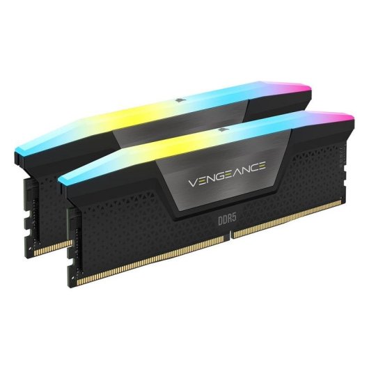 Memoria RAM Corsair Vengeance RGB CMH128GX5M2B6400C42 128GB Kit 2x64GB DDR5 6400MHz CL42 Intel XMP RGB Noir