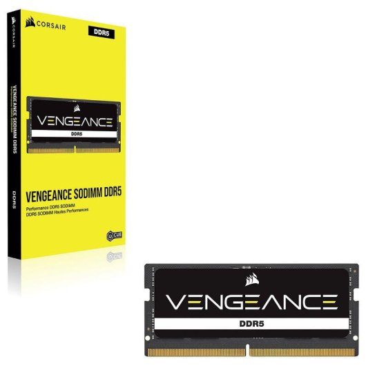 Memória RAM Corsair Vengeance CMSX32GX5M1A5200C44 32GB 1x32GB DDR5 5200MHz CL44 SO-DIMM Intel XMP