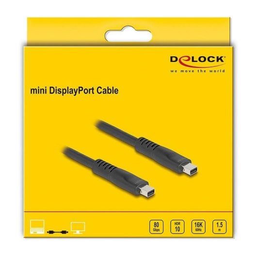 Cavo DisplayPort DeLock 81177 Mini DisplayPort 2.1 1,5 m maschio/maschio