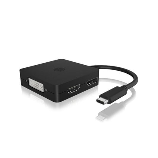 Adaptateur graphique ICY BOX IB-DK1104-C 4-en-1 USB-C 4K DisplayPort HDMI DVI VGA