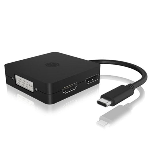 Adaptateur graphique ICY BOX IB-DK1104-C 4-en-1 USB-C 4K DisplayPort HDMI DVI VGA