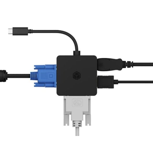 Adaptateur graphique ICY BOX IB-DK1104-C 4-en-1 USB-C 4K DisplayPort HDMI DVI VGA