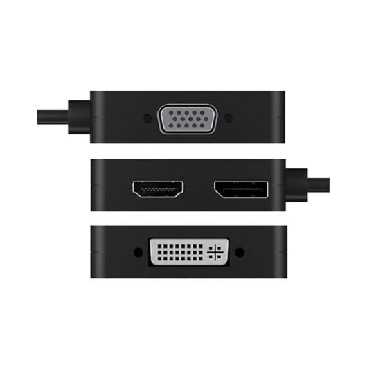Adaptateur graphique ICY BOX IB-DK1104-C 4-en-1 USB-C 4K DisplayPort HDMI DVI VGA