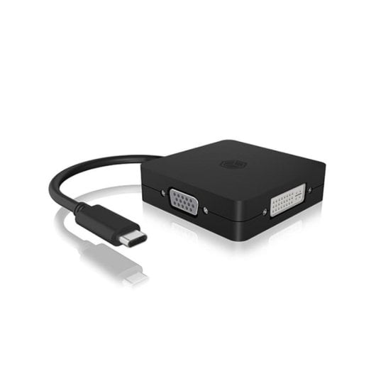 Adaptateur graphique ICY BOX IB-DK1104-C 4-en-1 USB-C 4K DisplayPort HDMI DVI VGA
