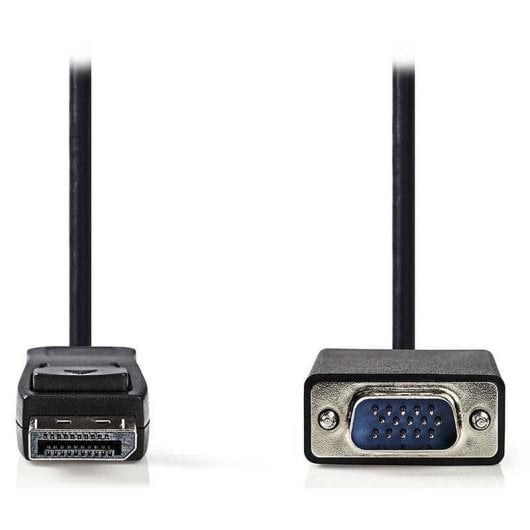Adaptateur de câble vidéo Nedis CCGL37301BK10 DisplayPort mâle vers VGA mâle 1 m
