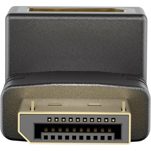 Adaptateur Goobay 77129 DisplayPort 8K 90° supérieur UHD HDR noir