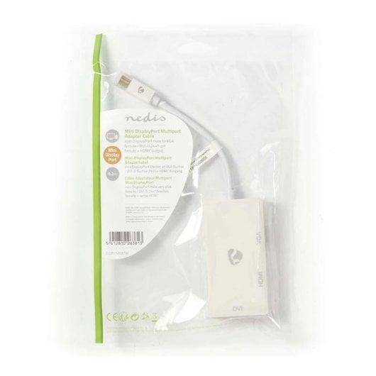 Adaptador de cable Nedis CCGP37465WT02 Mini DisplayPort a VGA 0,2 m blanco