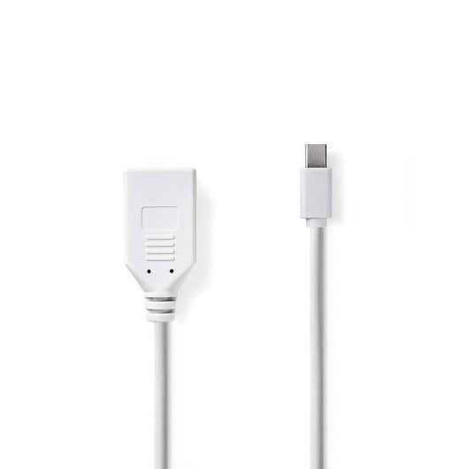 Cable DisplayPort Nedis CCGB37450WT02 Mini DisplayPort Macho a DisplayPort Hembra 0,2 m Blanco