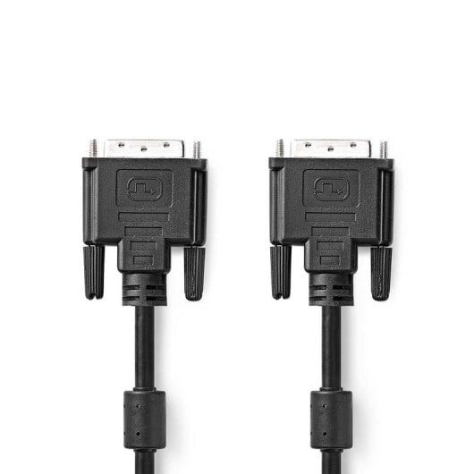 Cable DVI-D Nedis CCGP32001BK30 3 m doble enlace negro