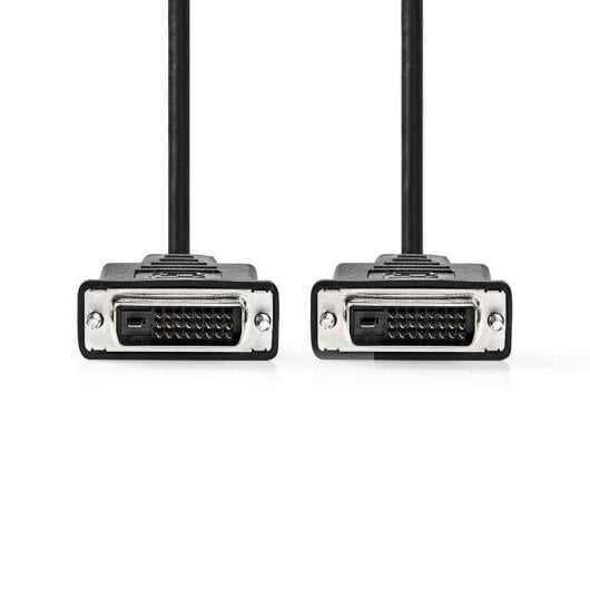 Cable DVI-D Nedis CCGP32001BK30 3 m doble enlace negro