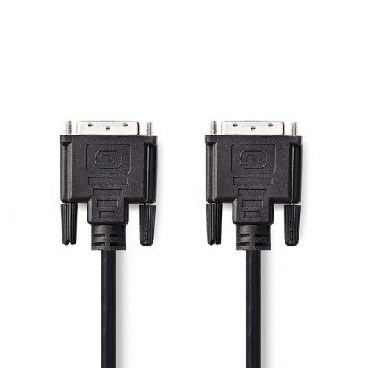Cable DVI-D Nedis CCGP32001BK30 3 m doble enlace negro