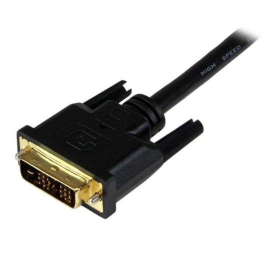 Adaptador de cable de vídeo StarTech HDMI a DVI-D 1,5 m negro chapado en oro