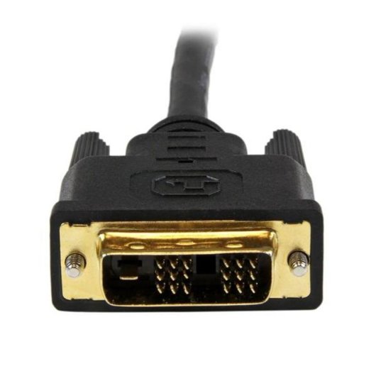 Adaptador de cable de vídeo StarTech HDMI a DVI-D 1,5 m negro chapado en oro