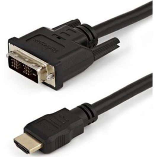 Adaptador de cable de vídeo StarTech HDMI a DVI-D 1,5 m negro chapado en oro