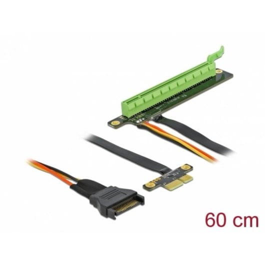 Tarjeta riser DeLock 85763 PCIe x1 a x16 cable flexible 60 cm SATA