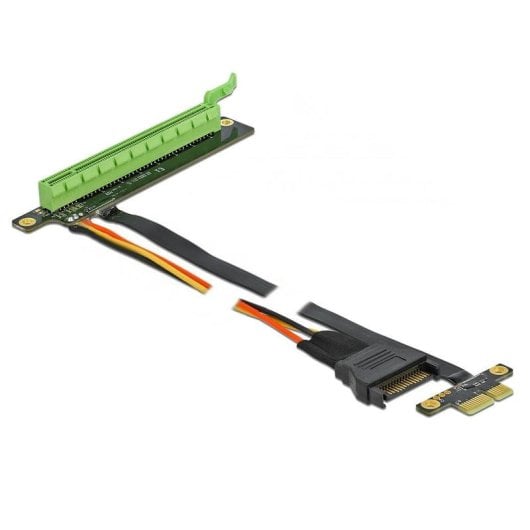 Tarjeta Riser DeLock 85762 PCIe x1 a x16 cable flexible 30 cm SATA