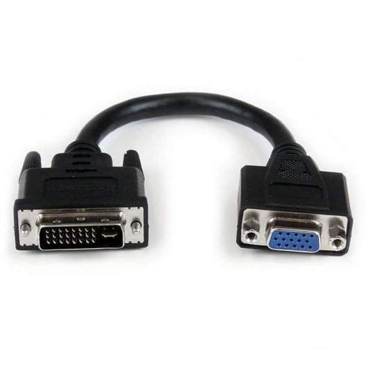 Adaptador de cabo de vídeo Startech DVIVGAMF8IN DVI-I a VGA 20 cm preto