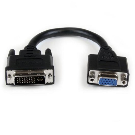 Adaptador de cabo de vídeo Startech DVIVGAMF8IN DVI-I a VGA 20 cm preto
