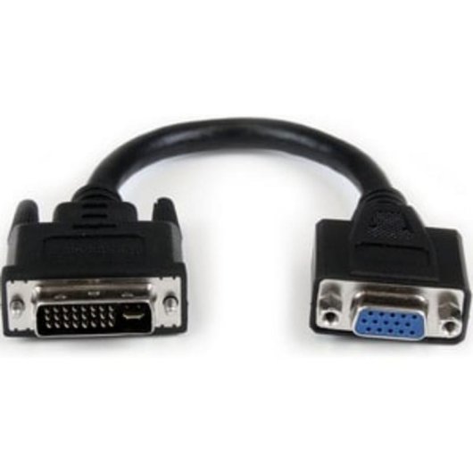 Adaptador de cabo de vídeo Startech DVIVGAMF8IN DVI-I a VGA 20 cm preto