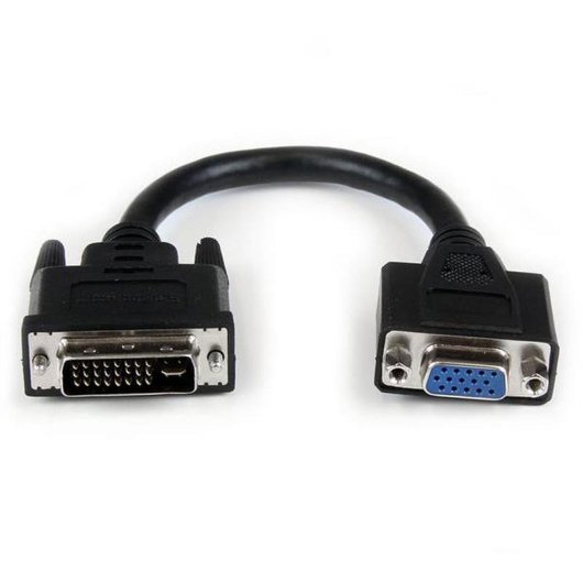 Adaptador de cabo de vídeo Startech DVIVGAMF8IN DVI-I a VGA 20 cm preto