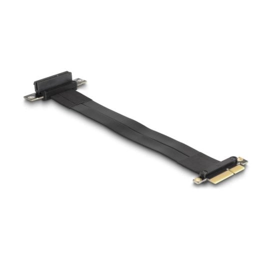 Carte Riser DeLock 88025 PCIe x4 mâle à femelle câble 30 cm angle 90°