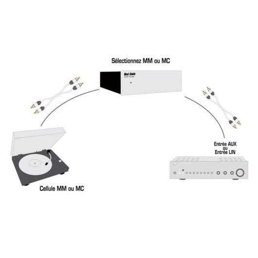 Preamplificateur Real Cable Mini-LP50 MM MC RCA Entrée Ligne Sans Bluetooth Compact
